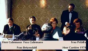 Herr Gahrmann, Frau Gahrmann, Frau Pribilla, Frau Betzendahl, Herr Carrire 1978